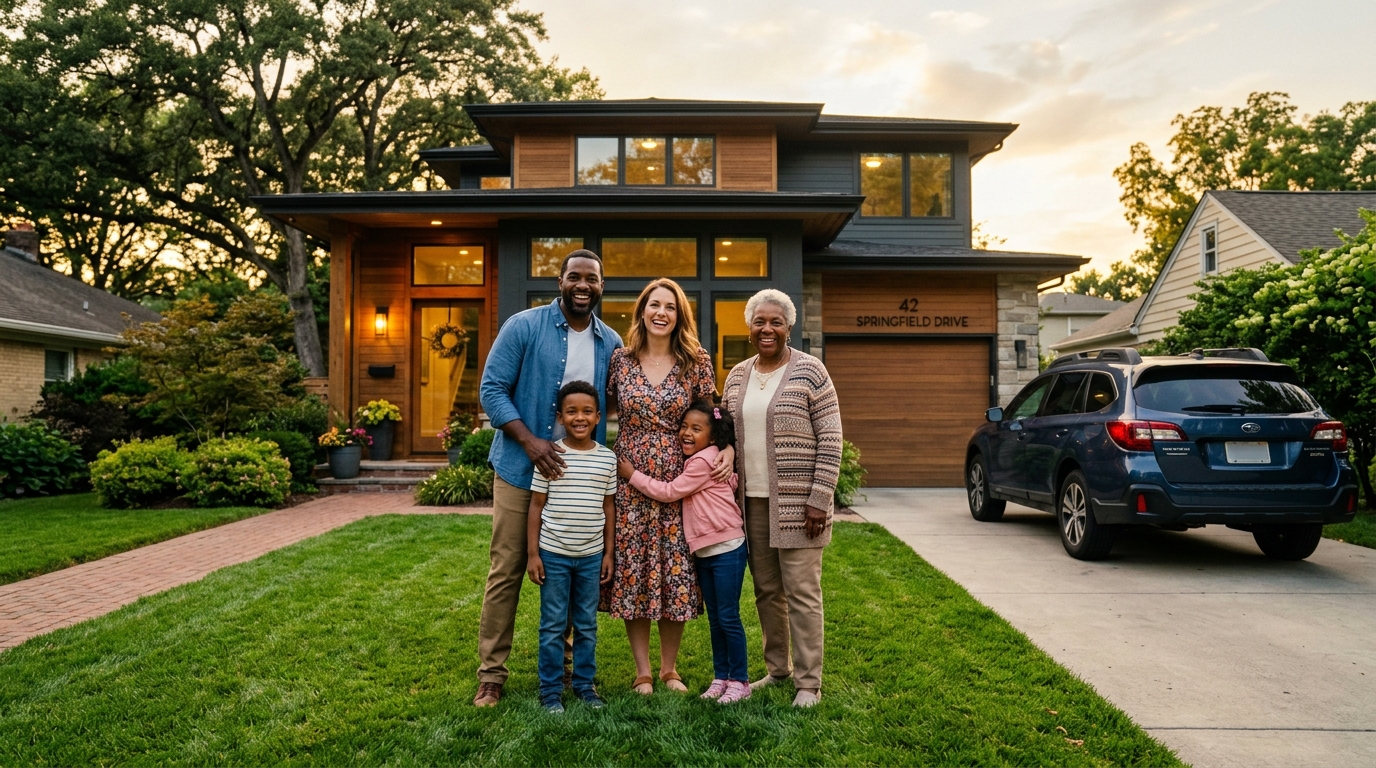 Family protected by Premiere Metro Group insurance